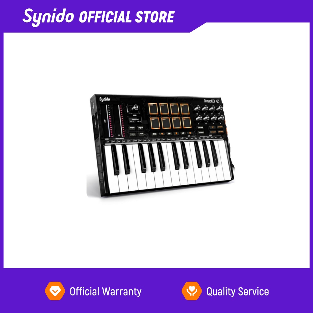 Synido Tempokey K25 USB MIDIキー - Midi Controller Pad のレビューと価格
