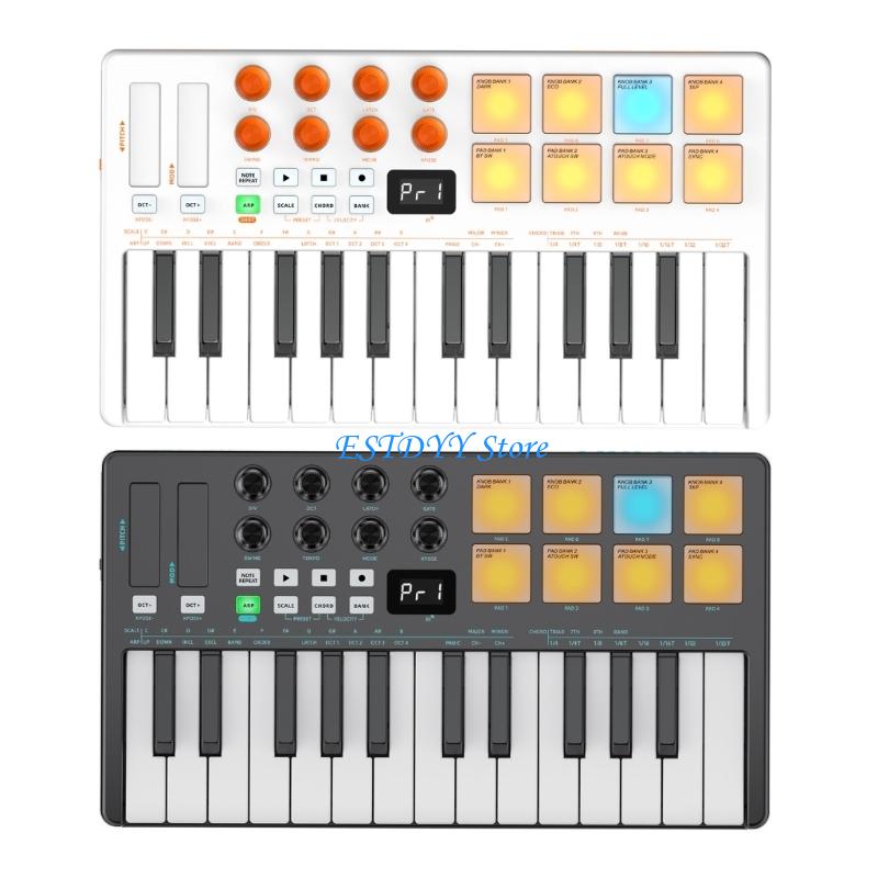 G6DE プロフェッショナル 25：応答性の高いキーボードと - Midi Controller Pad のレビューと価格